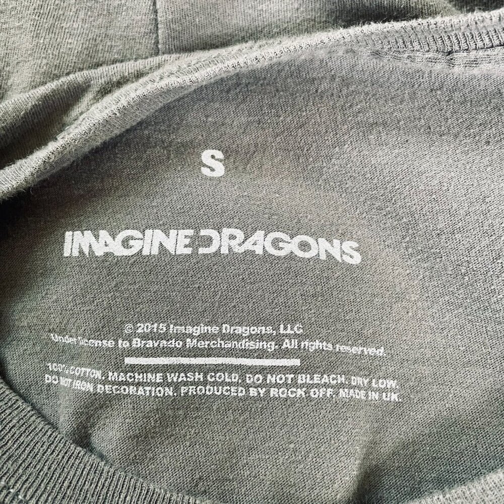Imagine Dragons Band Tee S | Graphic Elk in Stars T-Shirt Gray 100% Cotton Rock - Picture 4 of 8